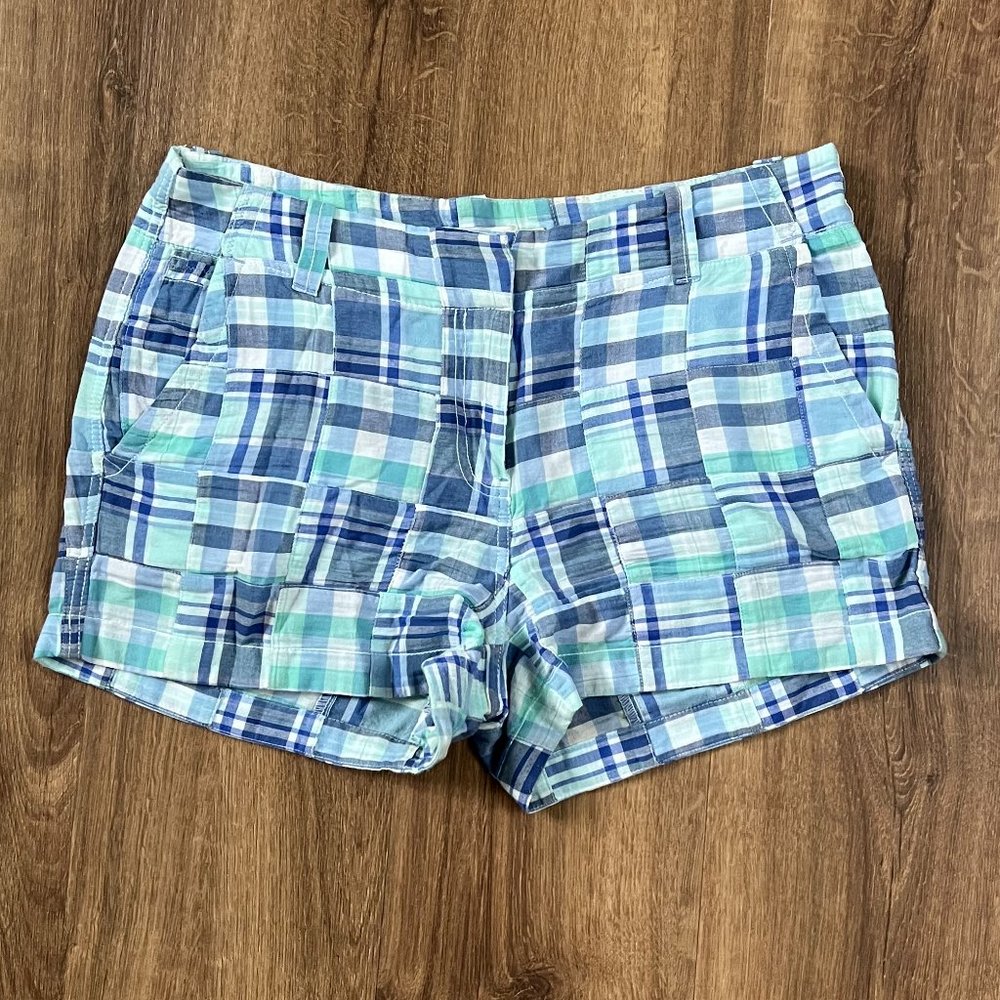 Vineyard Vines Plaid Shorts in Blue, Aqua & White